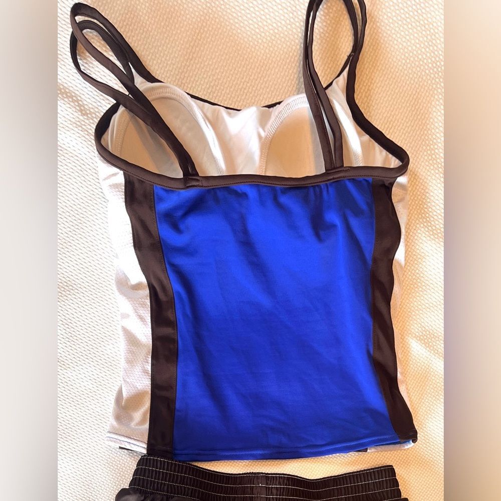 Zero Xposur Blue and Brown 2 pc Tankini WOMENS 10 With Molded cup - Picture 5 of 11